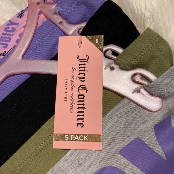 Juicy Couture Cotton Spandex Panties Underwear Small lot of 5 pack Set pair NWT - Picture 7 of 7